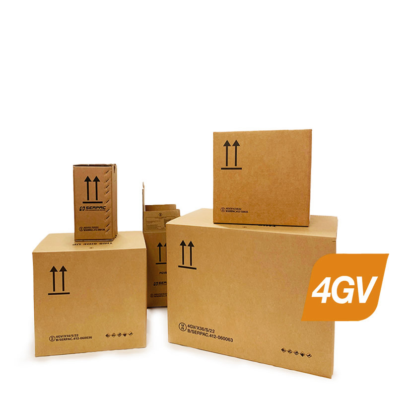 UN certified 4GV fibreboard boxes