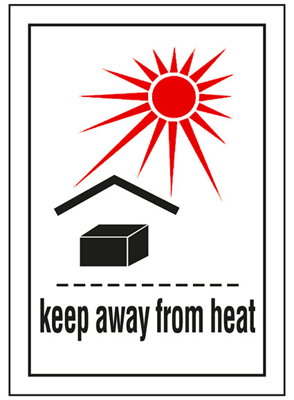Vor Hitze schützen / Keep away from heat IATA