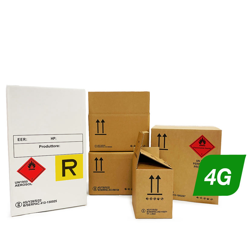 UN certified 4G fibreboard boxes