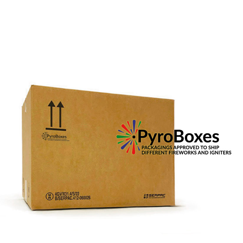 UN certified 4G fibreboard boxes for Fireworws (PyroBoxes)