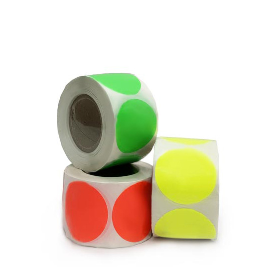 Adhesive stickers fluorescent colors - permanent adhesive