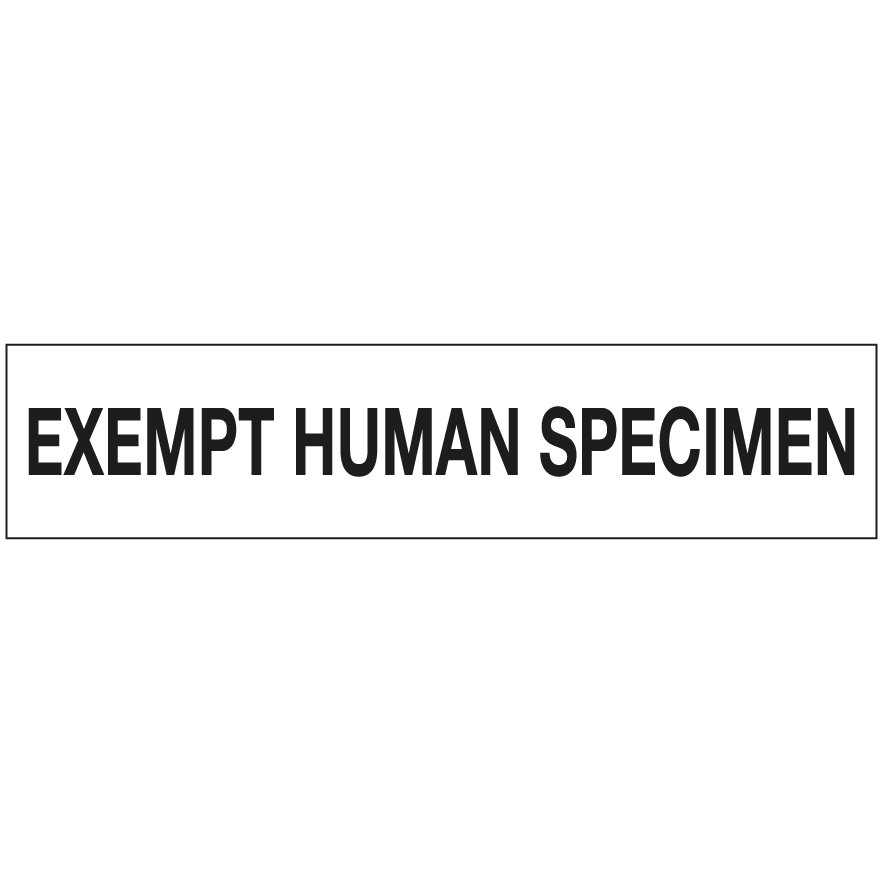 Gefahrgutklasse 6.2 - Exempt human specimen