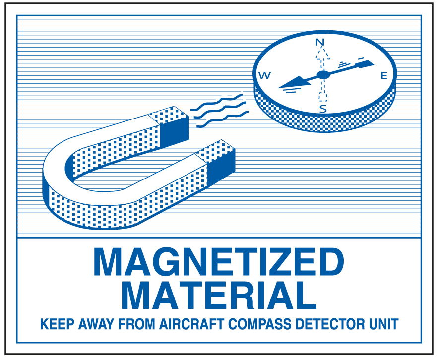 magnetized material handling label